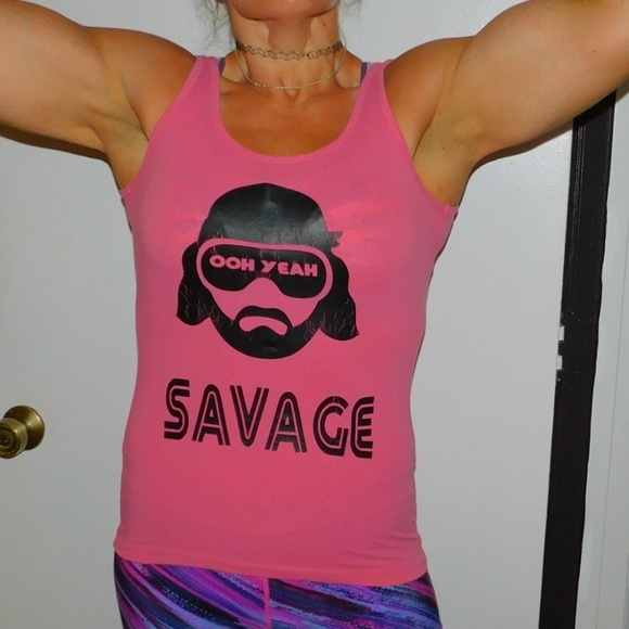 Pink Macho Man Randy Savage Muscle Gym 